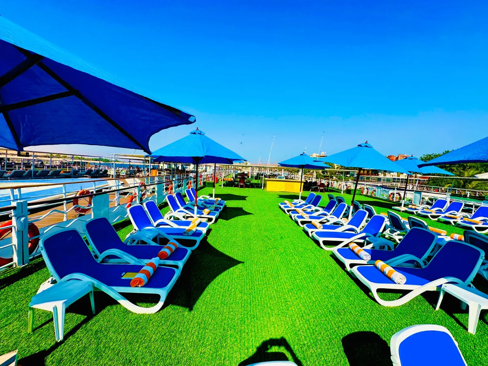 Sun deck of the MS Chateau Lafayette Nile Cruise Nile cruise